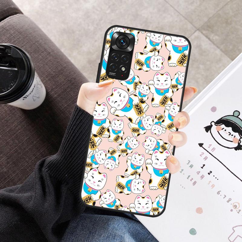 Японский Кот Удачи Чехол Для Xiaomi Redmi Note 11 10 9 8 12 Pro 10S 11S 12S Чехол Для Redmi 9 10 10A 9C 10C 12C