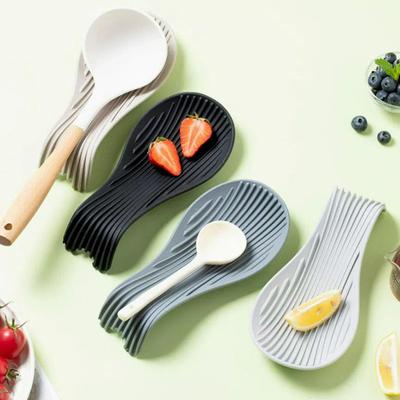 Многофункциональный силиконовый держатель для ложки, термостойкий пищевой коврик, сушилка, кухонные принадлежности, кухонные принадлежности