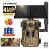 LS VISION Solar Hunting Trail Camera 14MP 4G SIM Card IP66 Waterproof 2-Way Talk 20M PIR Motion Detection Wildlife Camera IR Night Vision