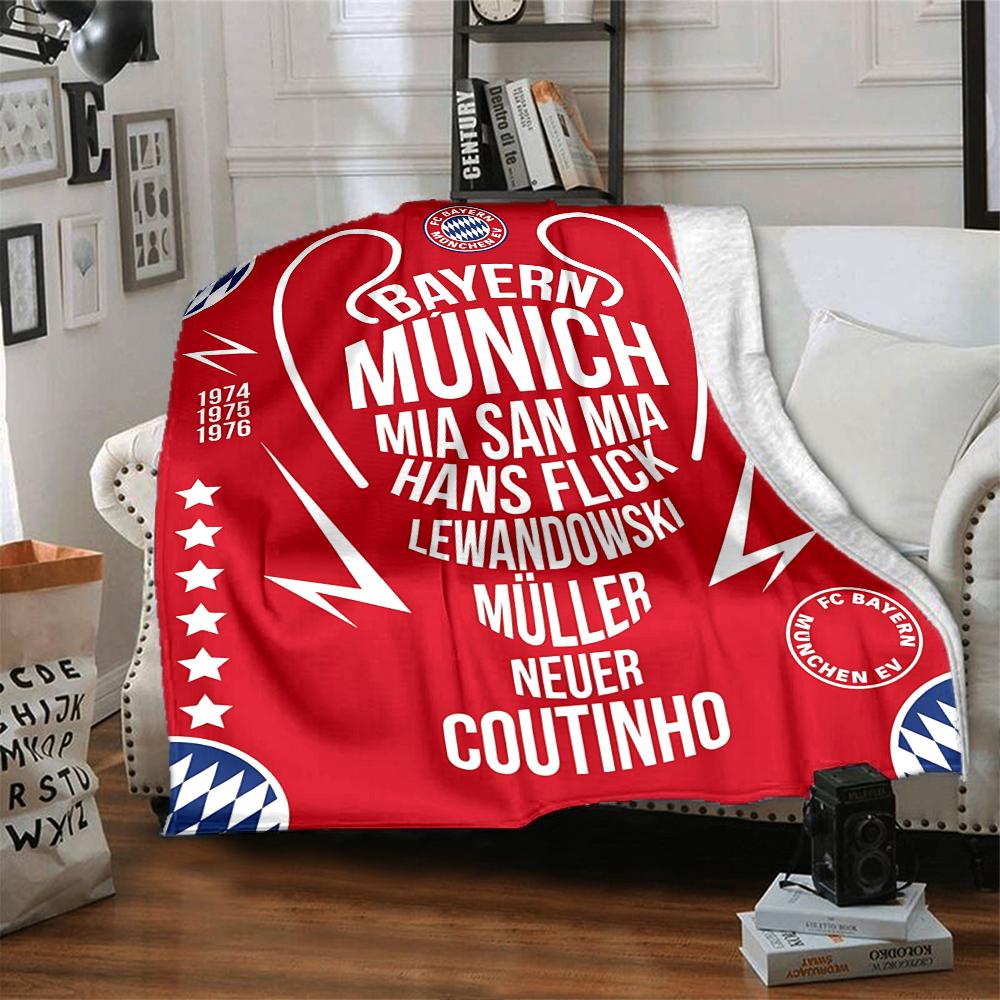 Bayern Munich Crest Artwork Blankets Flannel Printed Breathable Warm Throw Blanket for Home Office Bedspreads 0708a130