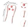 Vibration Cervical Massage Instrument Triple Balls Extended Handle Neck Massager Roller Ergonomic Three-level Adjustment