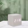 Голосовое управление квадратный цифровой светодиодный будильник ретро USB/AAA питание светящиеся часы деревянные многофункциональные настольные часы подарок