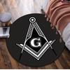 Freemasonry 3 Circular Rug - Office Decorative Carpet For Living Room Bedroom Door Mat Floor Rug Computer Chair Area Rug