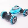 Gesture Sensing RC Stunt Twist Car, Blue - 4WD 2.4G Hand & Gesture Control, 360 Rotation Transform Off-Road Drift Climb with Lights & Music, Birthday 