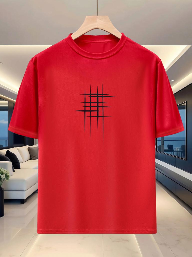 2026 New Unisexs Roundneck Shortsleeved Tshirt Summer Bestseller Looseline Printed Versatile Roundneck Top