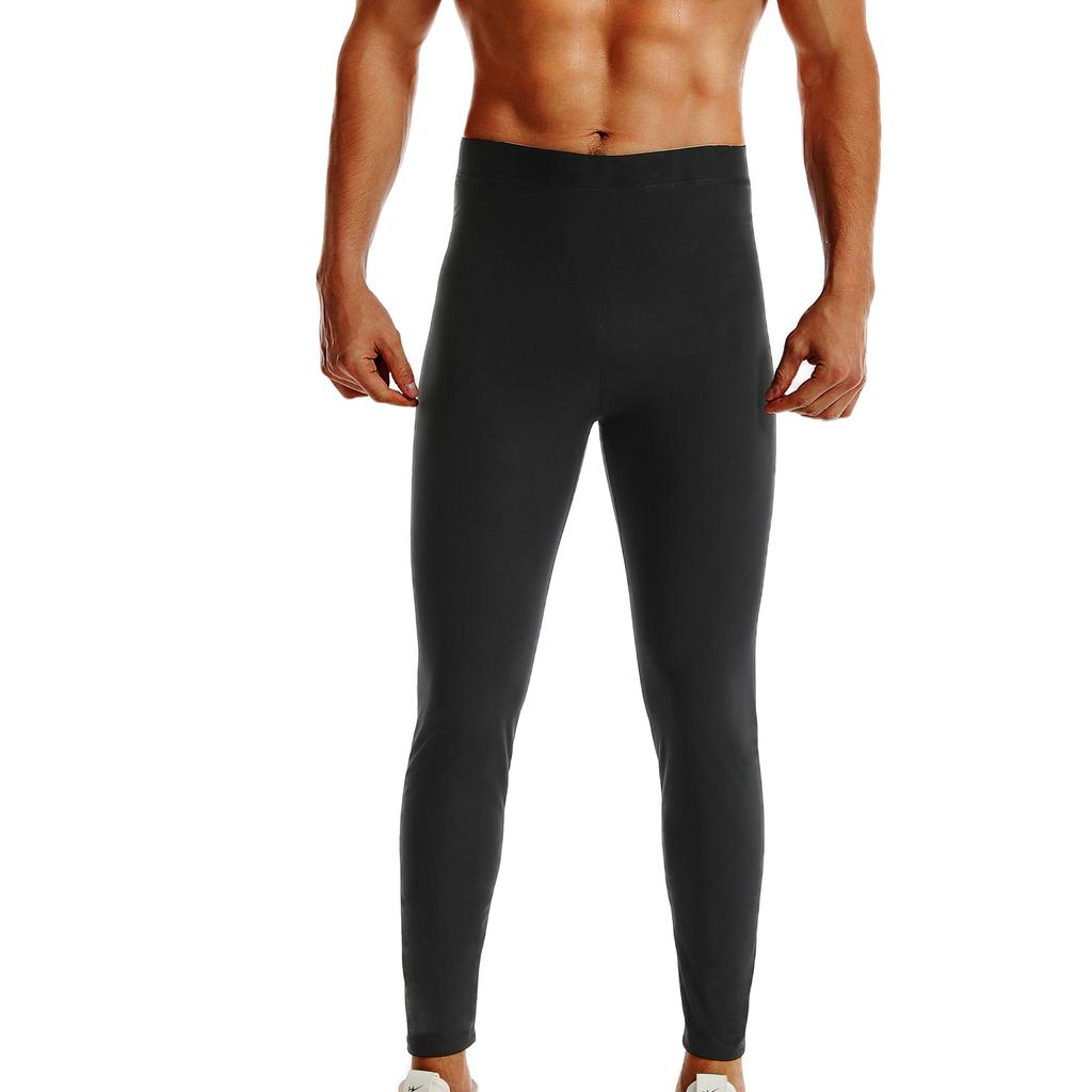 Мужские леггинсы для тренировок Спортивные штаны для сауны Компрессионные колготки для фитнеса Тренажерный зал Брюки для похудения Уловитель тепла Сауна Костюм для похудения Body Shaper Спортивные брюки