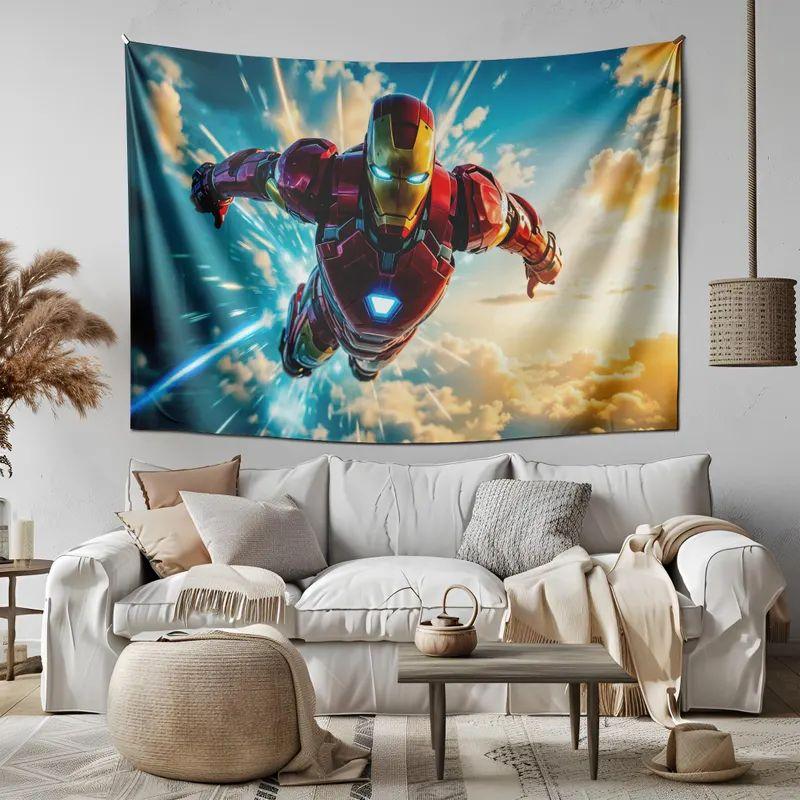 Iron Man tapestry, Marvel superhero red