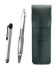 Пенал из зернистой кожи, металлическая сенсорная панель цвета зеленого мха, набор шариковых ручек в виде скорпиона из серебра и металла, графитовый SASMG-ALST-B989S