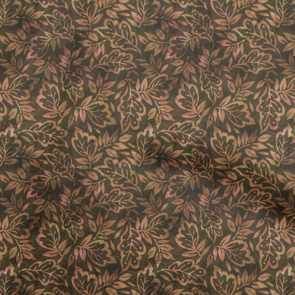 oneOone Хлопчатобумажная гибкая темно-зеленая ткань, якобинский лист, швейный материал, ткань с принтом в ярдах, 40 дюймов