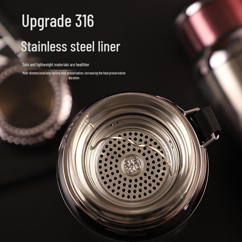 Большая термобутылка из нержавеющей стали 316 для занятий спортом на открытом воздухе