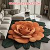Special-shaped Peony Floor Mat Non-slip Door Gasket  for Living Room Tea Table Bedside