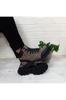 Men's Fashion Flat Heeled Bootie Bootie Mink Black Furry Zipper Non-Slip Boots Shoes
