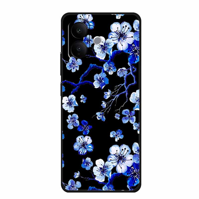Черный силиконовый чехол для Vivo V60 Lite 4G Чехол Мультяшный кот Мягкая задняя крышка для Vivo V60 Lite 5G Чехол для телефона 6.77" Coque Funda Para