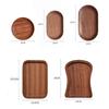 Oval/Rectangle Walnut Wooden Tray Solid Wood Plate TrayRectangular Dinner Plate  for Kitchen