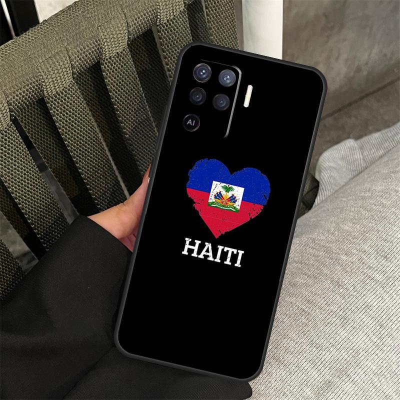 Haiti Haitian Flag Case For Oppo A18 A38 A58 A78 A98 A74 A94 A54 A40 A60 A80 A16 A76 A96 A15 A57S A17 A77 Cover