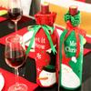 Colorful Snowman Santa Claus Champagne Package Dinner Table Decor Christmas Wine Bottle Cover Bag