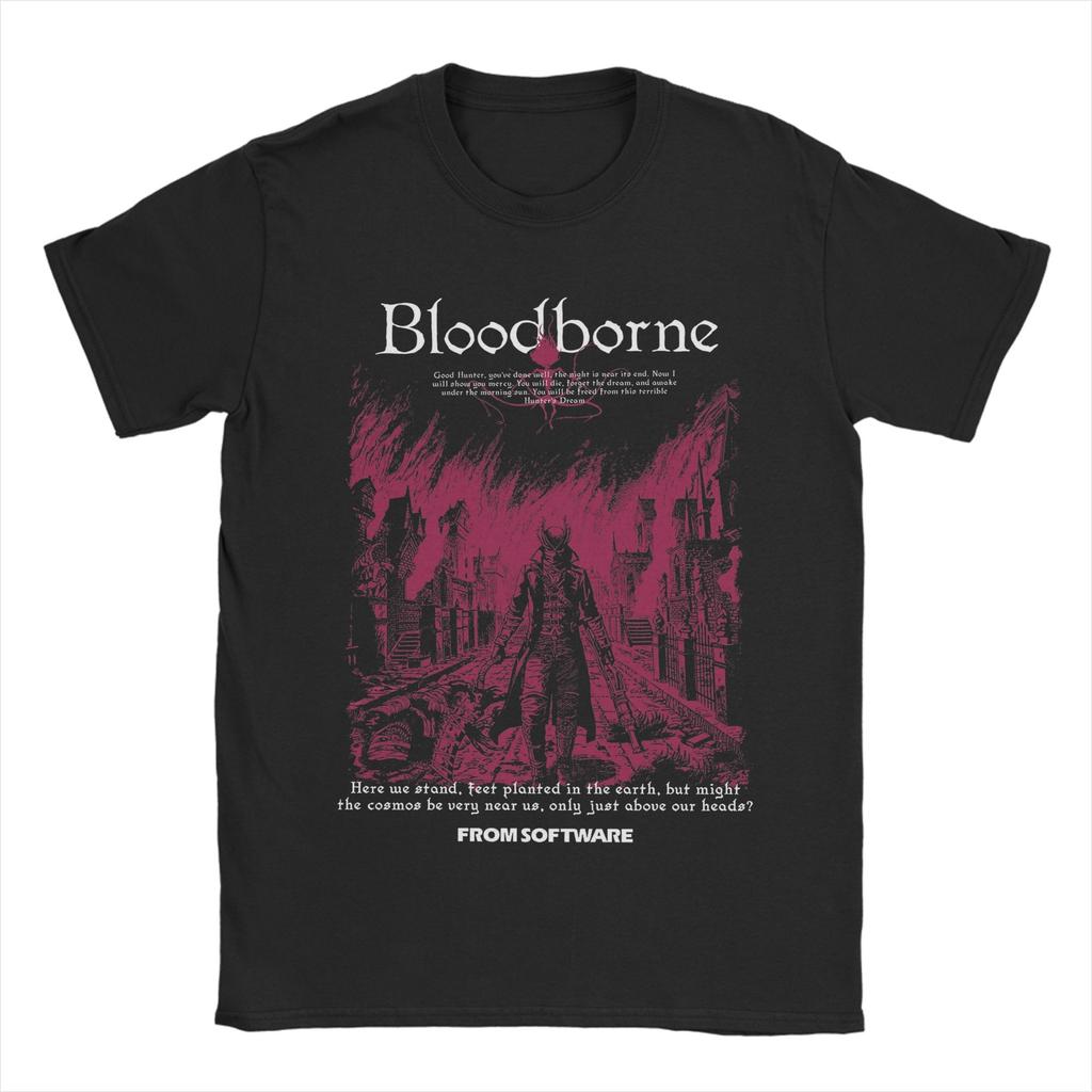Bloodborne T-Shirt Beach  Streetwear T-Shirts 100 Cotton Trending Tee Shirt For Mens Short Sleeves Loose Top Tees