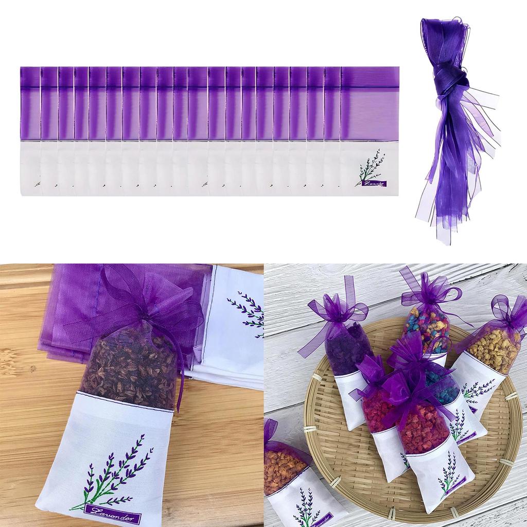 Dried Lavender Flowers Bags Scented Sachets Bag Empty Pouches for Closet Freshening Pack of 20