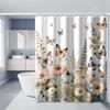 VIKAMA 3D Штора для душа с цветочным принтом и бабочками - Водонепроницаемый и устойчивый к плесени полиэстер, Декор для ванной комнаты