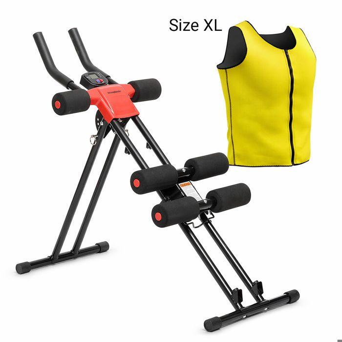 Pack Appareil Abdominaux - INNOVAGOODS - Plawer InnovaGoods - Pliable - Gilet Effet Sauna XL - Compteur LCD