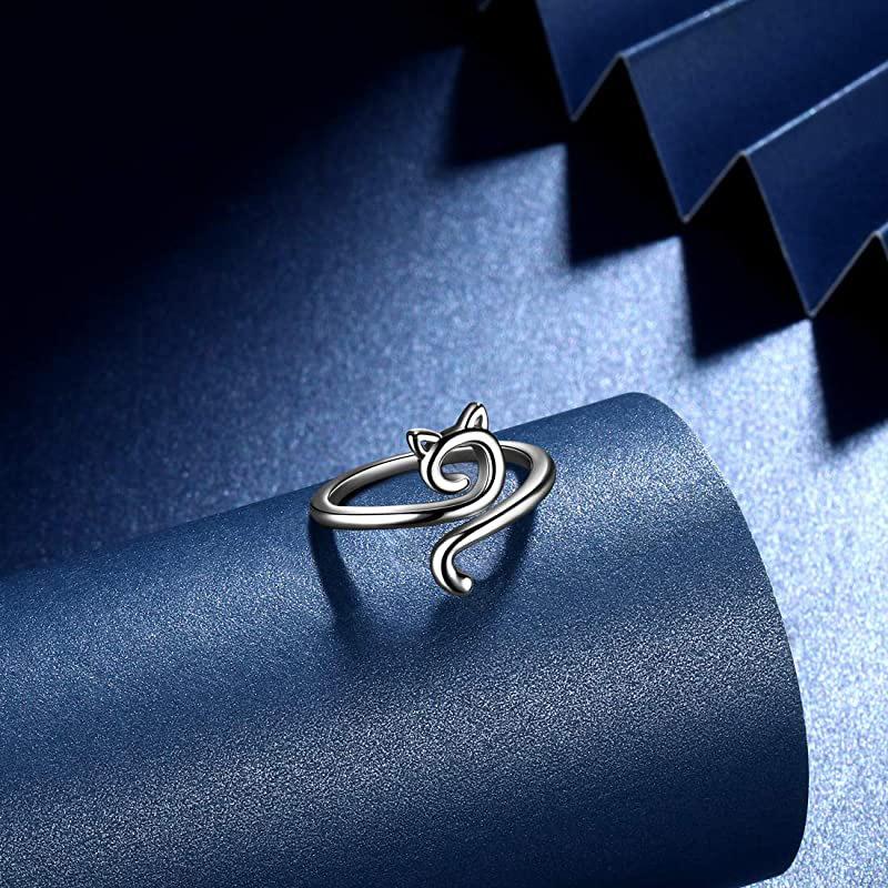 Кольцо из пряжи регулируемого размера с кошачьими ушками, кольцо для вязания крючком, петля для вязания крючком, кольца с нитью, регулятор натяжения, инструмент