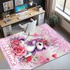 Custom Name Unicorn Printed Carpet,Rug for Office Chair Living Room Bedroom Kitchen Room Decor Gifts.