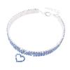 Pet Crystal Collar Kitten Necklace Pet Pendant Shiny Bright Heart Shaped Crystal Diamond Decoration