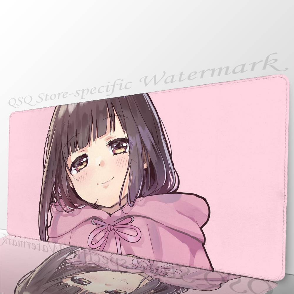 Коврик для мыши Nanase Kurumi из аниме, нескользящий, подходит для офисных компьютеров, ноутбуков, игровых столов для киберспорта, XXL, для клавиатуры