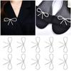 10pcs Sparkly Rhinestone Bow Brooch Pin Vintage Bowknot Claw Chain Pin Rhinestone Brooch  For Women