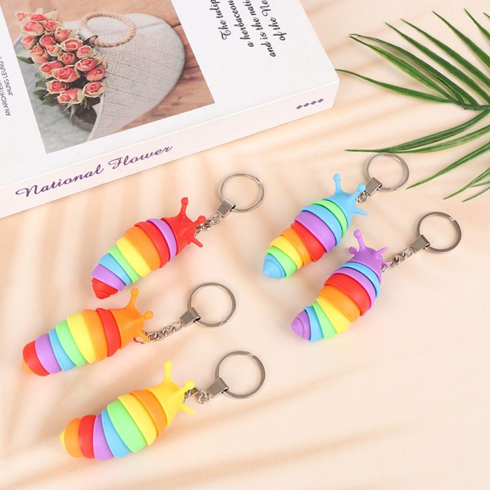Key Accessories Caterpillar Keychain Finger Slug Snail Caterpillar Caterpillar Keyring Key Chain