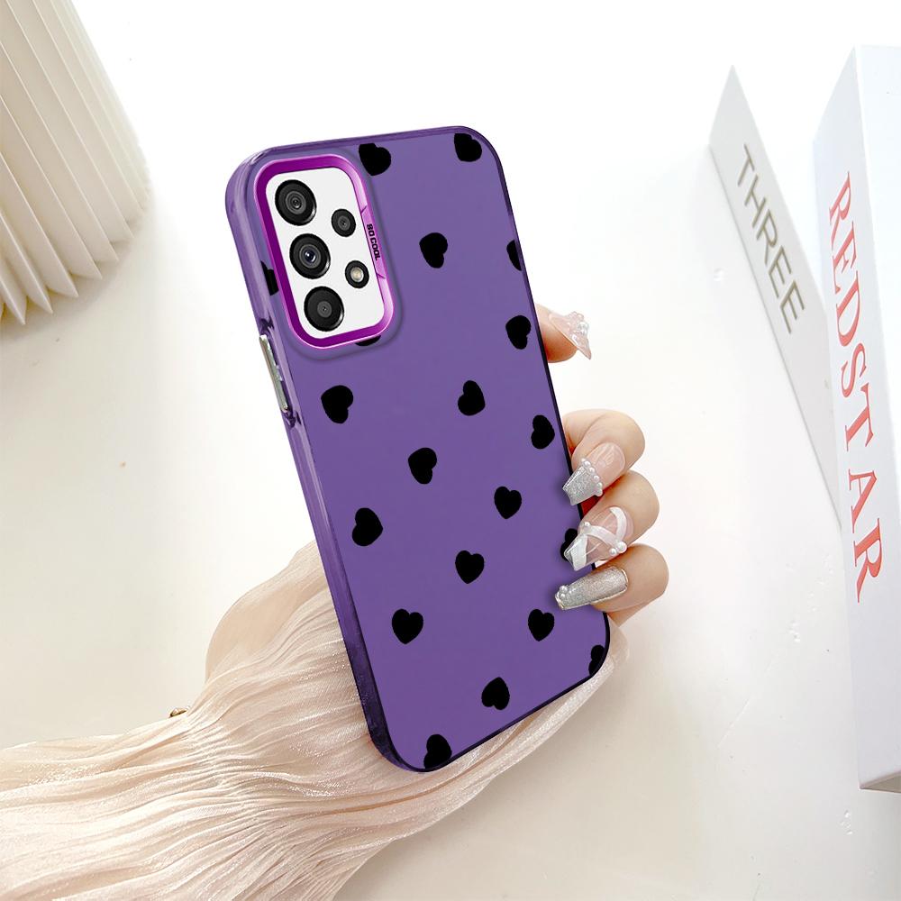 Окрашенный узор, цветной серебристый, двухсторонний, жесткий, противоударный чехол для телефона Samsung