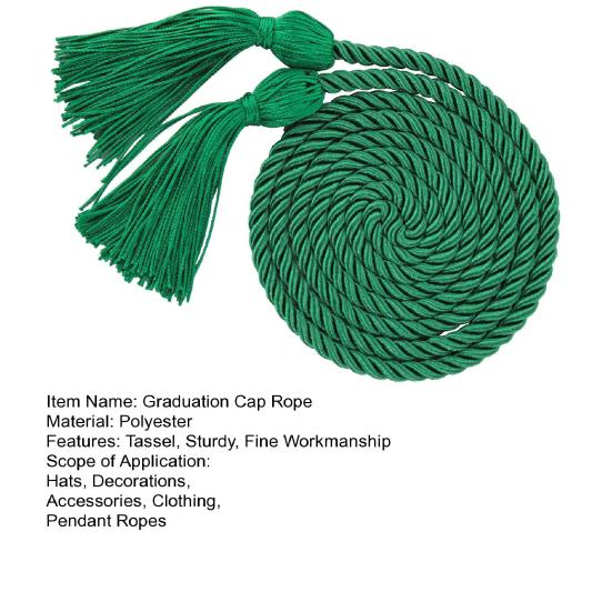 Веревка для выпускного с кисточкой, шнур из прочного материала, одинарная веревка, завязанный шнур для чести, аксессуары для выпускных на память