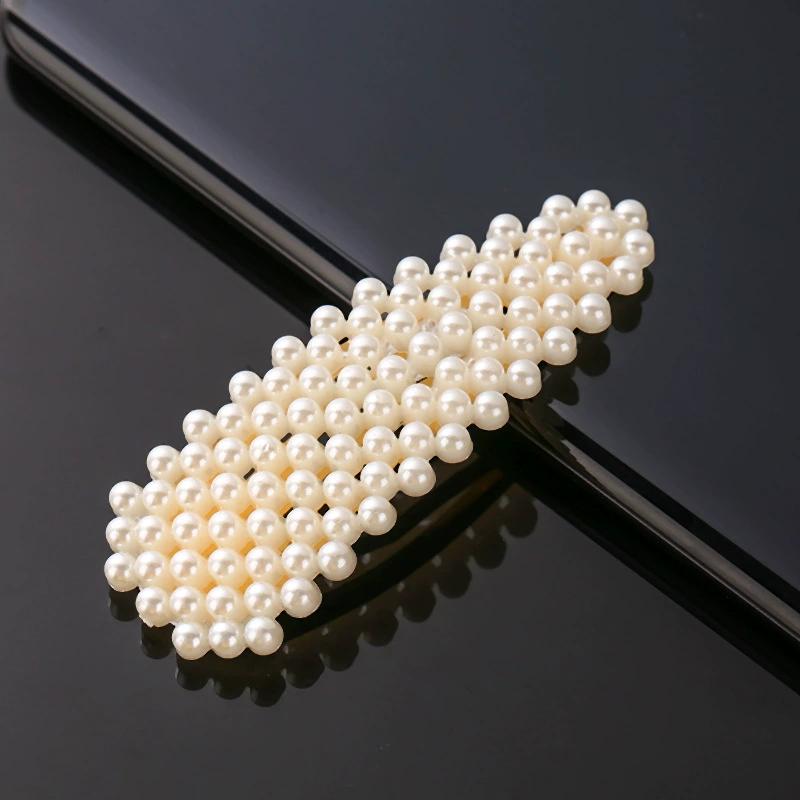 Имитация жемчуга Заколки Геометрические женские заколки для волос Свадебные аксессуары Ювелирные изделия для девочек Модные шпильки для волос Тиара