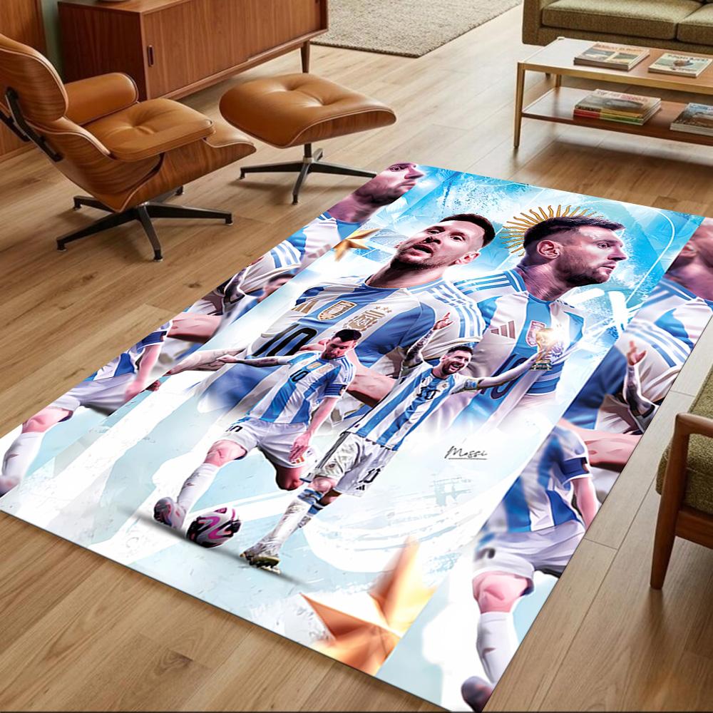 Lionel Messi Soccer Legend Carpet Design for Game Room Entryway Outdoor Study room Antislip Carpet Decorate Offices
