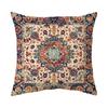 Boho Style Retro Printed Sofa Cushion Cover, Short Plush Pillow Cover