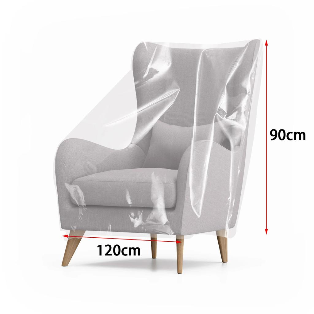 1-4 Seat Sofa Cover PE Waterproof Transparent Dustproof Furniture Chair Masking Protection CoversLiving Room Reusable