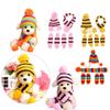 6Pcs/Set Fashion Dressing Up Stripe Knitted Puppy Costume Dog Socks Cat Clothes Pet Warm Hat Scarf