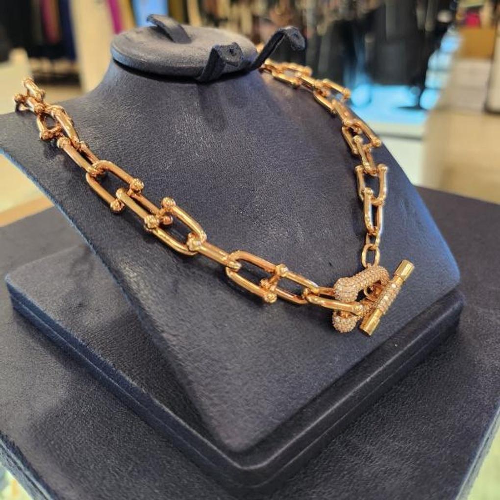 Atria Chain Cubic Celebrity-Worn Necklace JTONEFR0045PKF