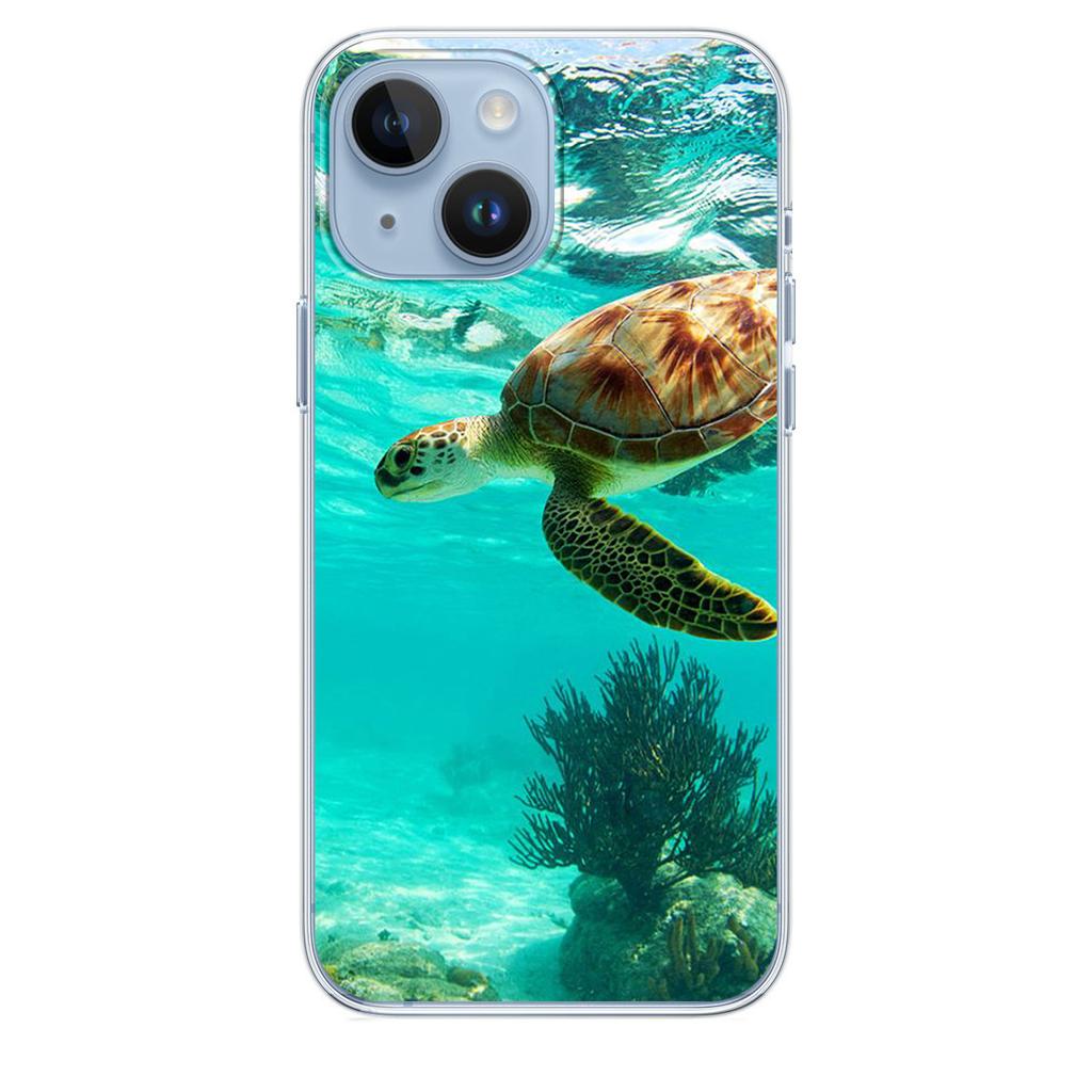 Applicable iPhone16 Sea Turtle Animal Phone Case Sea World Sea Turtle Phone Case