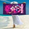 1PC Custom Name "Powerful Pink Warrior" Beach Towel Highly Absorbent And Sand-Resistant Towel for Swimming, Pool, Yoga, And Travel Lightweight