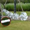 1 Set Reflective Pinwheels with 10m String Outdoor Bird Deterrent Wind Spinner 8 Pinwheels Sparkly Garden Bird Scare Device for Yard Orchard