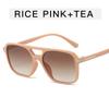 European American Style Women Sunglasses Double Bridge Square Shape Designer Sun Glasses UV400 Protection Man Sunglass