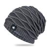 Thickened Fleece Pile Cap Windproof Hood Cap Casual Beanies Hat  Men