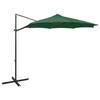 VidaXL Cantilever Garden Parasol with Pole and LED Lights, Patio Sunshade, Outdoor Terrace Sun Shelter, 312337