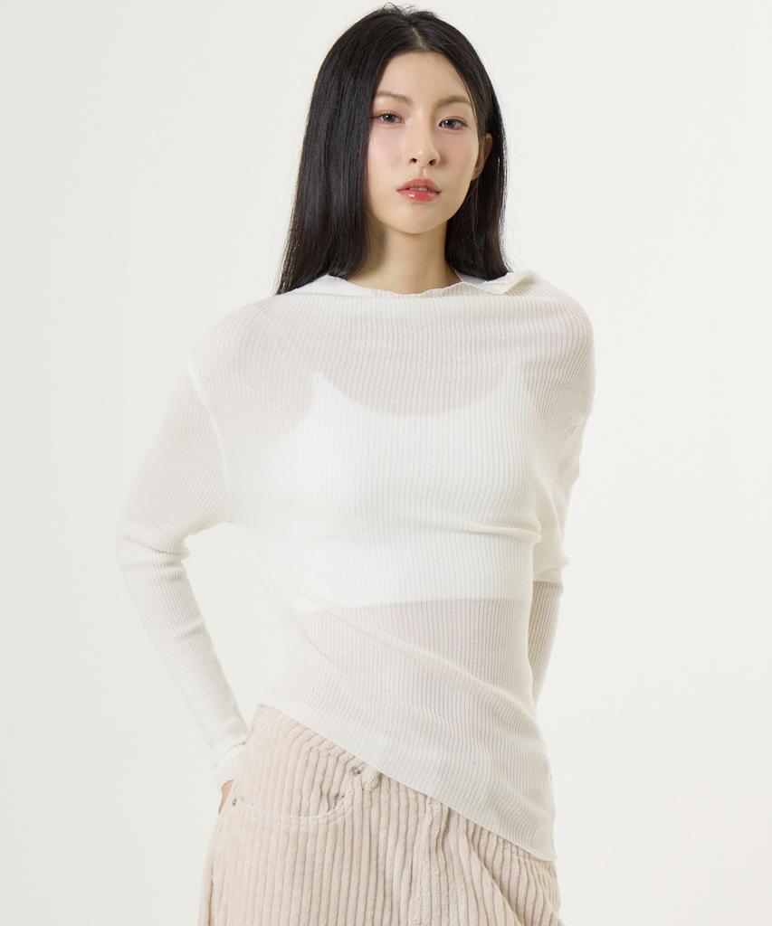 UNKNOWN PLANET Off-Shoulder Knit Top White