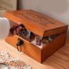 Wood Storage Box with Lock Jewellery Trinket Cover Jewelry Gift Boxes for Women