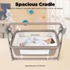 Электрическая колыбель-качалка для младенцев с навесом и пультом дистанционного управления, Автоматическая кроватка-люлька с качанием, Спальное место для младенцев, 5 регулируемых скоростей