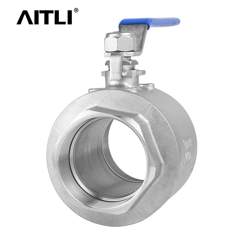 304 Stainless Steel Two-Piece Threaded Ball Valve for Water Pipe (1/2" Internal Thread)