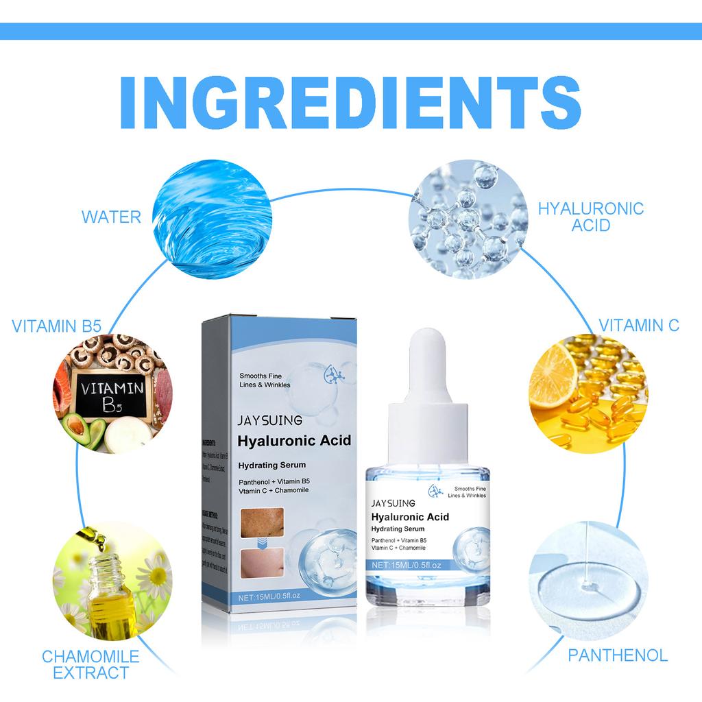 Гиалуроновая кислота Увлажняющая сыворотка для ухода за кожей лица против морщин, осветляющая и укрепляющая эссенция для кожи