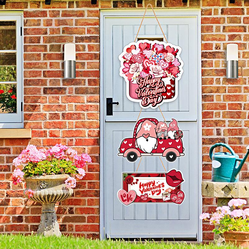 1 шт. День святого Валентина Свадебные принадлежности Праздничная маскарадная вечеринка Бумажное украшение на дверь Подвесное украшение Подвесная карточка Подвеска на дверь